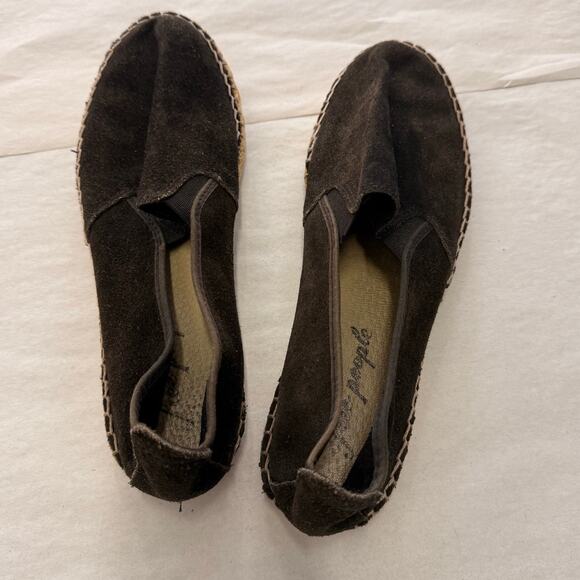 Free People Laurel Canyon Black Suede Espadrille Flats Shoes EU 38 US‎ 8 - Picture 3 of 4